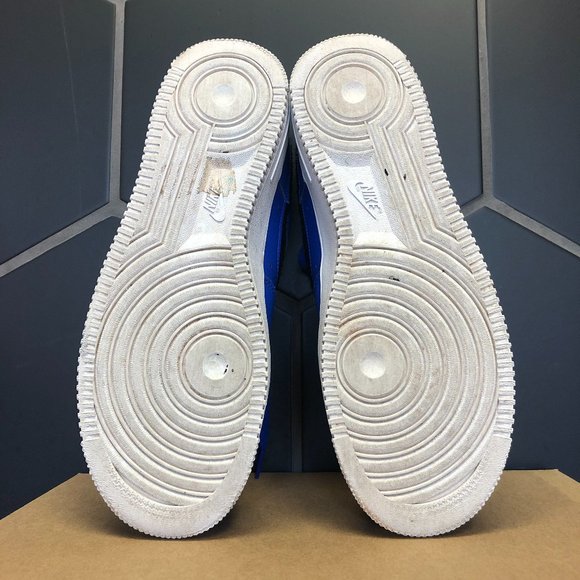 Nike AF 1 Low LV8 Racer Blue Neon Patch Size 9.5 - Picture 5 of 6